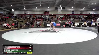 149 lbs Champ. Round 3 - Gabriel Onorato, Glenville State vs Maximos Stedeford, Montevallo