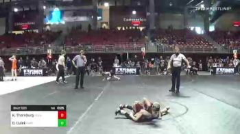 43 lbs Consi Of 8 #2 - Kaden Thornburg, Kearney MatCats vs Decker Culek, Kimball WC