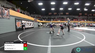 70 lbs Quarterfinal - Bentley Roberts, RWC vs Mason McDaniel, Chickasha Youth Wrestling