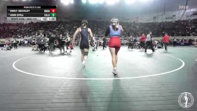 G6A-135 lbs Quarterfinal - Emily Beckley, Broken Arrow-Girls vs Addi Still, Collinsville-Girls