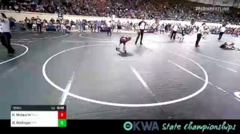 55 lbs Consi Of 8 #1 - Kadan Mclaurin, Tulsa North Mabee Stampede vs Boston Bollinger, Tulsa Blue T Panthers