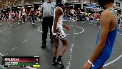 80 lbs Round 5 (8 Team) - Aviyahn Mills, Takedown Elite vs Onias Thomas, New England Gold