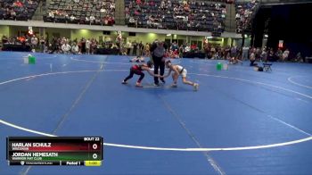 75 lbs Champ. Round 2 - Harlan Schulz, Wisconsin vs Jordan Hemesath, Warrior Mat Club