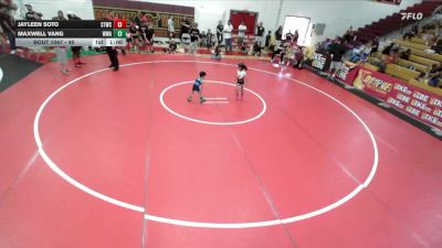 40 lbs Round 2 - Maxwell Vang, Wright Wrestling Academy vs Jayleen Soto, Riverside Rascals