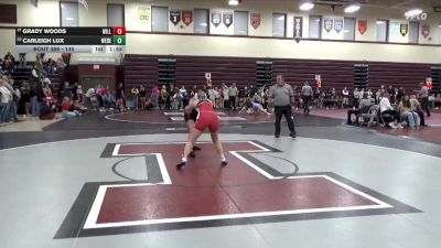 145 lbs Round 3 - Carleigh Lux, West Delaware vs Grady Woods, Williamsburg