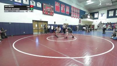 217 lbs 1st Place Match - Michael Martinez, Carter High School vs Levi Means, Yucaipa Thunder Wrestling Club