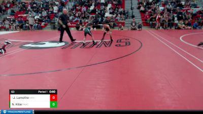 63 lbs Quarterfinal - Jacobey Lamothe, White River Hornets Wrestling Club vs Nathan Kibe, Port Angeles Wrestling Club