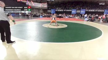 Boys 2A 132 lbs 5th Place Match - Fransisco Valencia, Toppenish vs Hunter Van Der Hoeff, Centralia