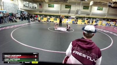 60 lbs Champ. Round 3 - Wacey Northrop, Watford City Wolves vs Cody Matthews, NEWCASTLE FALL GUYS