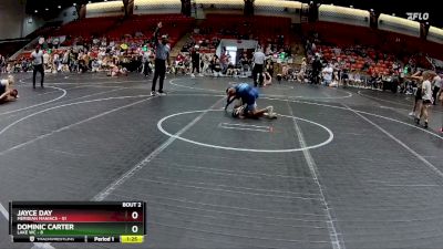 100 lbs Round 1 (8 Team) - Jayce Day, Meridian Maniacs vs Dominic Carter, Lake WC