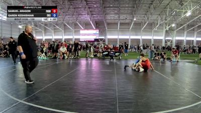 132 lbs Champ. Round 2 - Samuel Aragon, Poway High School Wrestling vs Garen Keshishian, California