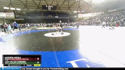 39-41 lbs Quarterfinal - Jackson Aguila, Franklin Pierce Cardinal Wrestling Club vs Liam Valles Cormier, Team Aggression Wrestling Club