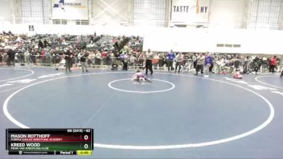 62 lbs Quarterfinal - Kreed Wood, Penn Yan Wrestling Club vs Mason Rotthoff, Purple Eagles Wrestling Academy