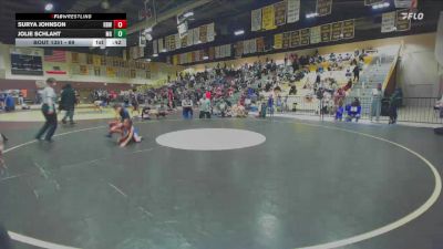 69 lbs 3rd Place Match - Surya Johnson, Rancho Bernardo WC vs Jolie Schlaht, Monster Garage