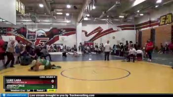 152 lbs Cons. Round 4 - Joseph Cruz, Victor Valley vs Luke Lara, Martin Luther King Jr