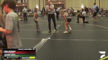 65 lbs Round 2 - Jayden Cruz, Upper Twp Green Hornets vs Aria Bushaw, Carolina Reapers