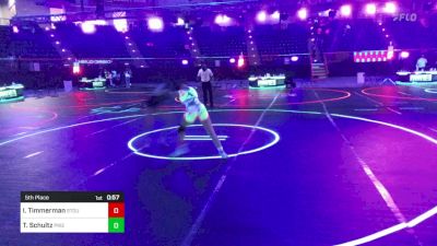 116 lbs 5th Place - Isabella Timmerman, Stout Wrestling Academy vs Tylee Schultz, Pikes Peak Warriors