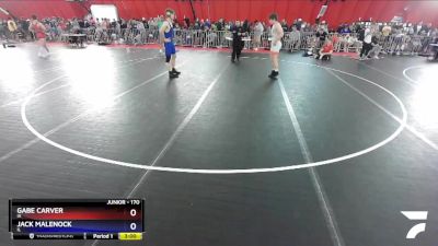 170 lbs Cons. Round 3 - Gabe Carver, IA vs Jack Malenock, IL