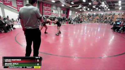 190 lbs Cons. Round 4 - Leslie Martinez, Adelanto vs Brandi Ayala, Paloma Valley