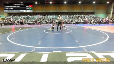 46 lbs Consi Of 8 #1 - Ezaleigh Sampson, Mt Adams Wrestling Club vs Kaia Gates, Iron Faith Wrestling