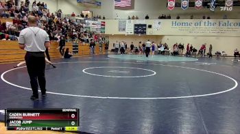 106 lbs Semifinal - Caden Burnett, Sherwood vs Jacob Jump, Newberg