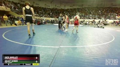 5A-150 lbs Semifinal - Grant Gober, Carl Albert vs Jack Anglley, Elgin Public Schools