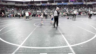 58 lbs Consi Of 16 #2 - Taylor Snodgrass, Higginsville Youth Wrestling vs Cristobal Crisp, Rams WC