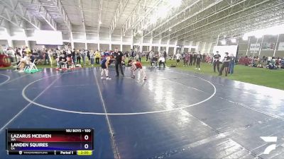 100 lbs Semifinal - Lazarus McEwen, WA vs Landen Squires, CA