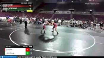 W-138 lbs Placement Matches (16 Team) - Isabel Worthing, Michigan vs Josie Hause, Indiana
