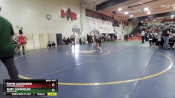 135 lbs Champ. Round 3 - Fayme Alexander, Huntington Beach vs Ruby Dominguez, Mira Costa