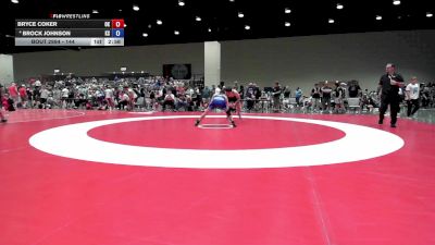 144 lbs Champ. Round 2 - Bryce Coker, OK vs Brock Johnson, KS