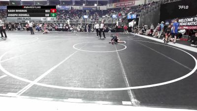 70 lbs 3rd Place - Kash Riveros, Wichita Training Center vs Joseph Kidwell, Raw Wrestling Club