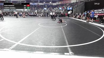 70 lbs 3rd Place - Kash Riveros, Wichita Training Center vs Joseph Kidwell, Raw Wrestling Club