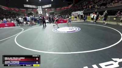 57 lbs Round 2 - Delilah Felix-Lopez, East Los Wrestling Club vs Gwen Tomkins, Menlo Wrestling Club