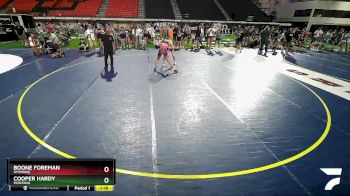 130 lbs Cons. Round 2 - Boone Foreman, Wyoming vs Cooper Hardy, Montana