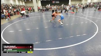 120 lbs Champ. Round 2 - Calan Manley, Cowboy Wrestling Club vs Zac Snow, MWC Wrestling Academy