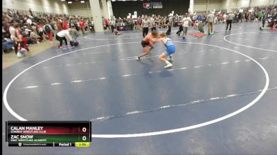 120 lbs Champ. Round 2 - Calan Manley, Cowboy Wrestling Club vs Zac Snow, MWC Wrestling Academy