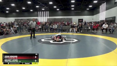 85 lbs Round 3 (8 Team) - John Krieger, Team 922 (OH-PA) vs Brodey Lewis, Thorn Wrestling (MN)