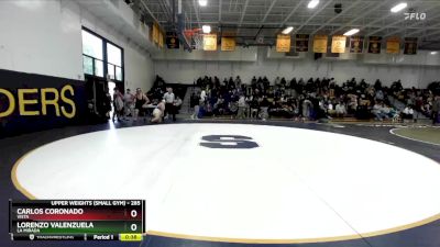 285 lbs Cons. Round 2 - Lorenzo Valenzuela, La Mirada vs Carlos Coronado, Vista