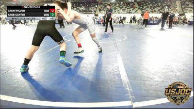 90 lbs Consi Of 8 #1 - Cash Wilder, Brawlers vs Kade Carter, Cotton County Wrestling Club