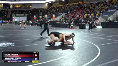 145 lbs 7th Place Match - Sydney Perry, North Central College vs Savannah Gomez, McKendree University