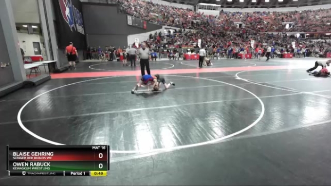 Riley Rabuck 75 lbs Cons. Round 2 - Owen Rabuck, Kewaskum Wrestling vs Blaise ...