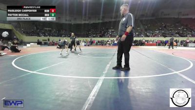 80 lbs 3rd Place - Paisleigh Carpenter, Midwest City Bombers vs Payton Mccall, Broken Arrow - Independent