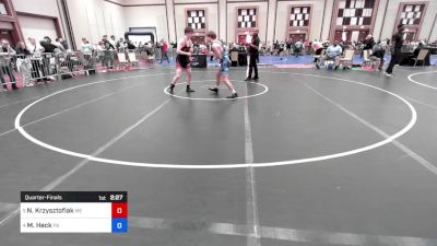 126 lbs Quarterfinal - Noah Krzysztofiak, Me vs Marcus Heck, Pa