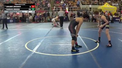 122 lbs 3rd Place Match - Asilbek Anvarov, Upgraded Industries vs Karson Jenkins, Unattached