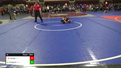 61 lbs Cons. Semi - Bodie Kistler, Sheridan Wrestling Club vs Gannon Chagnon, Havre Wrestling Club