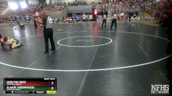 Girls 107 lbs Champ. Round 1 - Elinor Underwood, Seymour (Girls) vs Adelynn Bess, Rossview (Girls)