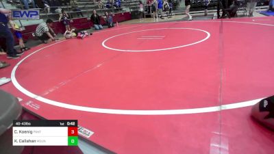 40-43 lbs Rr Rnd 1 - Charlotte Koenig, Panther Youth Wrestling-CPR vs Kyson Callahan, Mountain View Stingers Wrestling