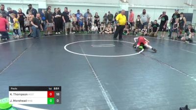 55 lbs Pools - Kayden Thompson, West Virginia Wild vs Jaxon Morehead, Mineral Wells Bulldawgs