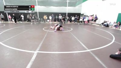 110 lbs Cons. Semi - Brekyn Boyle, Honey Badger vs Addisyn Gates, GI Grapplers